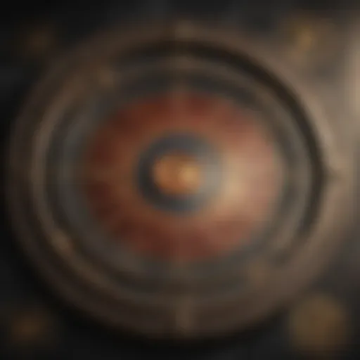 Astrological chart with celestial symbols