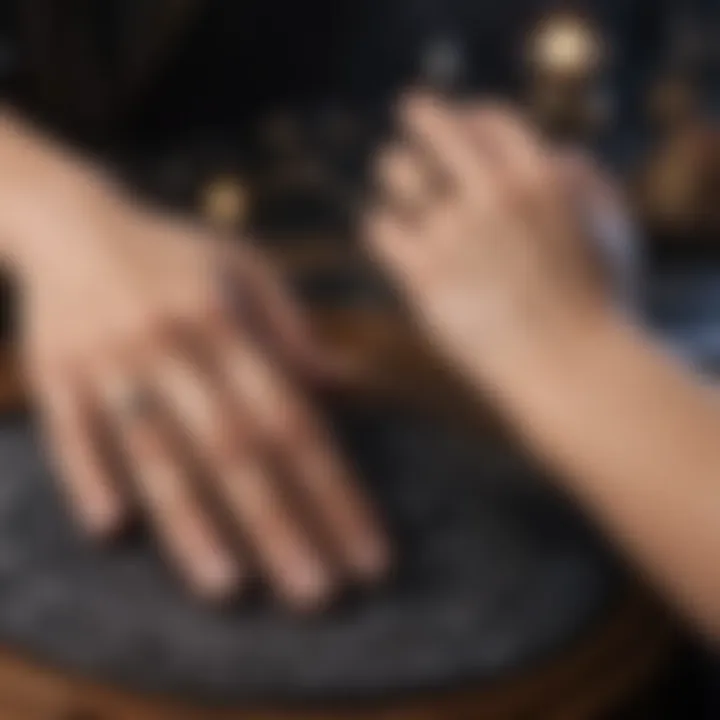 Visual representation of astrological influences in palmistry