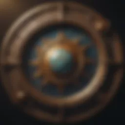 Astrological chart with celestial symbols
