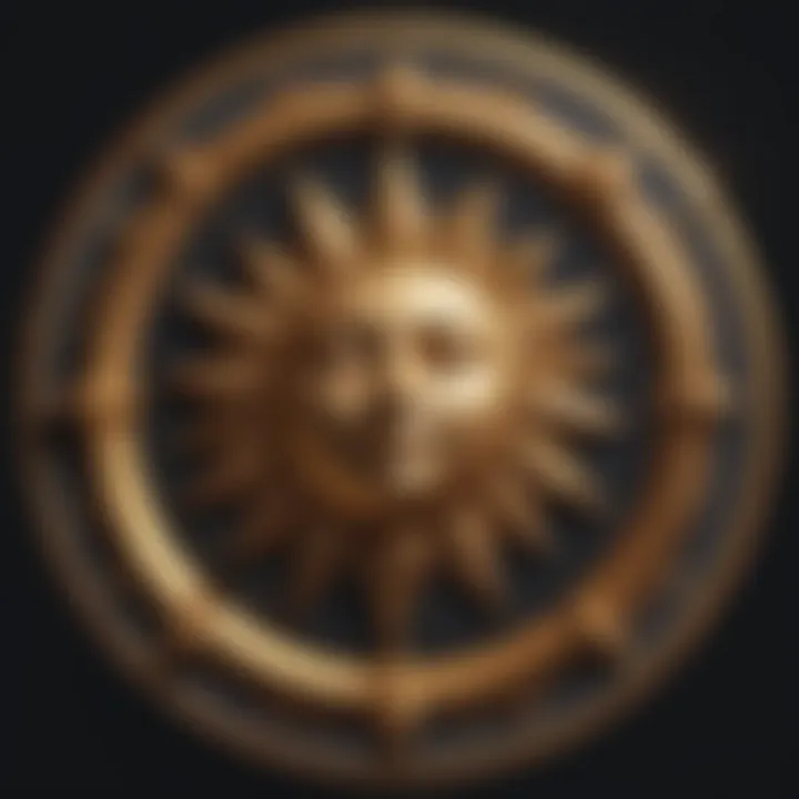 Astrological symbols representing Sun, Moon, and Venus
