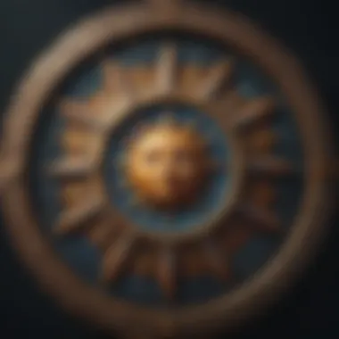 Zodiac Wheel Highlighting Celestial Bodies A vibrant zodiac wheel showcasing the Sun, Moon, and Venus placements
