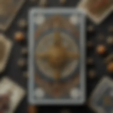A vibrant collage of symbols from both tarot and playing cards, highlighting their connections.