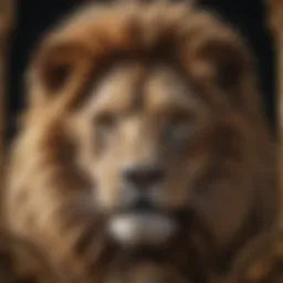 Symbolic representation of the Leo tarot card featuring a lion