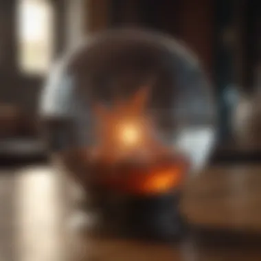 The Enigmatic Crystal Ball A mystical crystal ball reflecting ethereal light