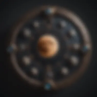 Astrological Symbols and Lunar Phases Lunar phases illustrated with astrological symbols