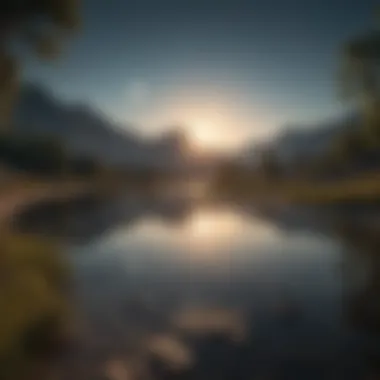 Moonrise Over a Serene Landscape Moonrise over a serene landscape reflecting different phases