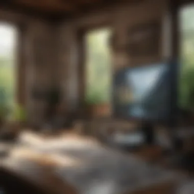 A feng shui specialist analyzing a workspace