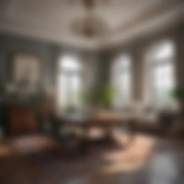 A serene living space reflecting feng shui principles