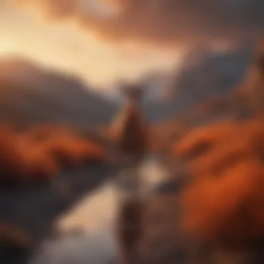 Fiery Nature of Sagittarius Fiery landscape illustrating the passionate nature associated with Sagittarius.