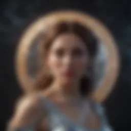 Celestial representation of the Virgo moon sign