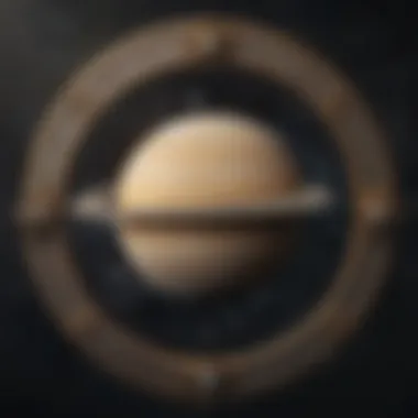Saturn: Ruler of Capricorn Artistic depiction of Capricorn's ruling planet, Saturn, against a cosmic background.