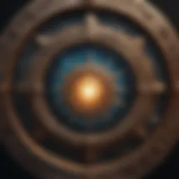 Astrology chart with celestial symbols