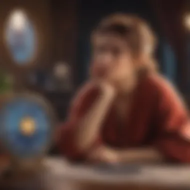 Gaining Insights from Astrology An illustration of a person contemplating their astrological insights
