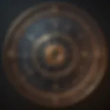 Artistic representation of a natal chart with zodiac signs
