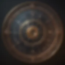 Artistic representation of a natal chart with zodiac signs