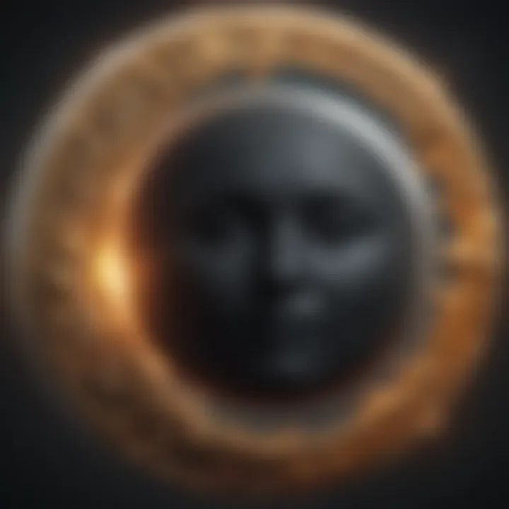 Celestial bodies representing sun and moon signs