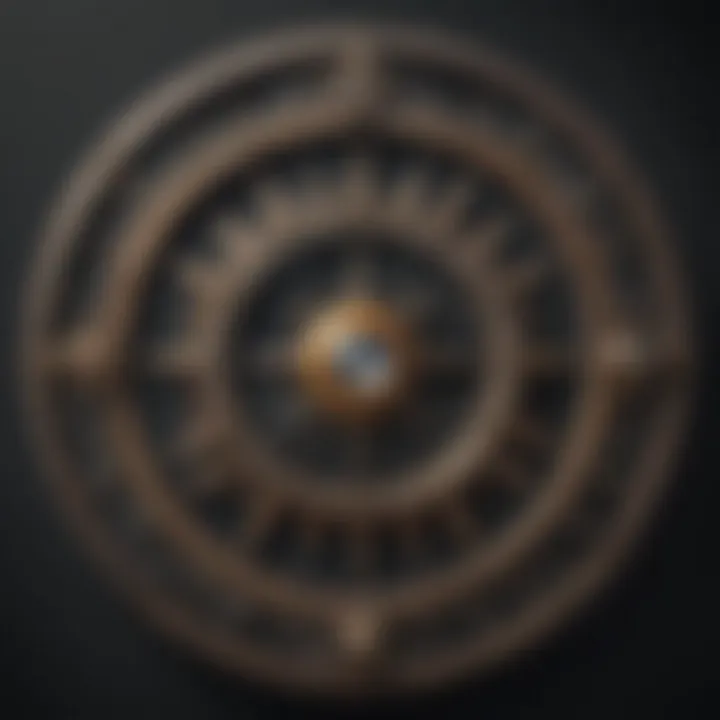 A depiction of the astrological wheel featuring ascendant and moon signs.