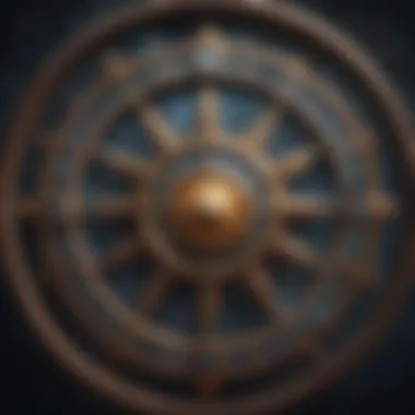 Celestial Zodiac Wheel A celestial background highlighting the zodiac wheel