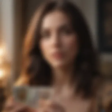 Personal Reflection Through Tarot Insights An individual reflecting on tarot cards with an insightful demeanor