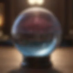 A crystal ball reflecting vibrant energy patterns