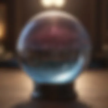 A crystal ball reflecting vibrant energy patterns