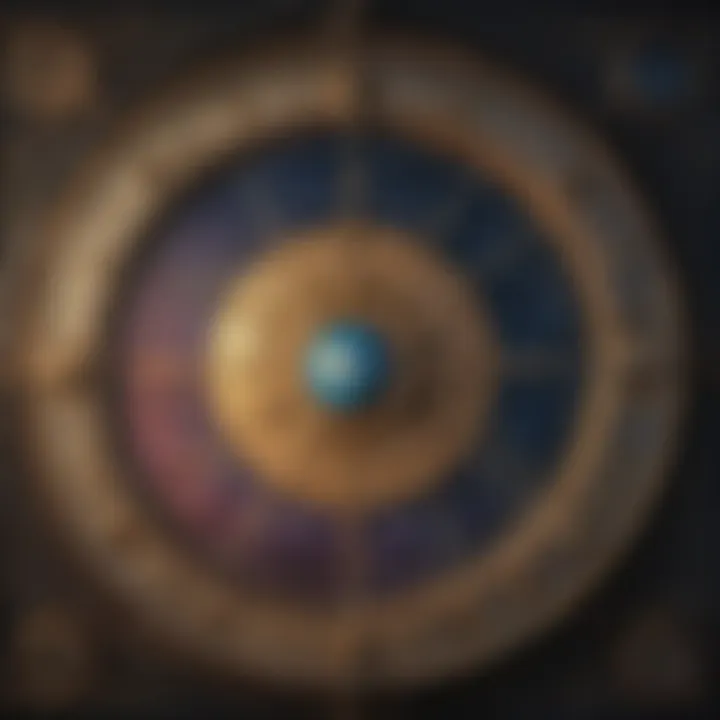 A celestial chart displaying astrological influences