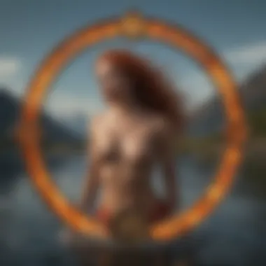 An elemental representation of fire, earth, air, and water signs
