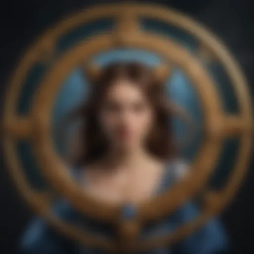 The twelve zodiac signs represented in artistic illustrations