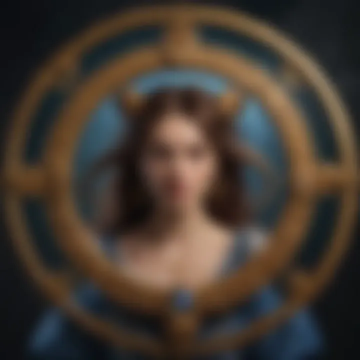The twelve zodiac signs represented in artistic illustrations