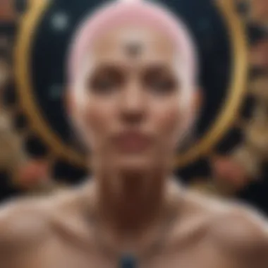 Cancer's nurturing essence depicted with lunar motifs